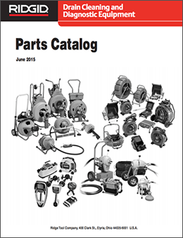 Drain Cleaning and Diagnostic Equipment Parts Catalog